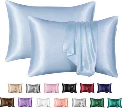 Satin pillowcase amazon - Buy Bedsure Satin Pillowcase for Hair and Skin Queen -Sky Blue Silky Pillowcase 2 Pack 20x30 Inches - Satin Pillow Cases Set of 2 with Envelope Closure, Similar to Silk Pillow Cases, Gifts for Women Men: Pillowcases - Amazon.com …